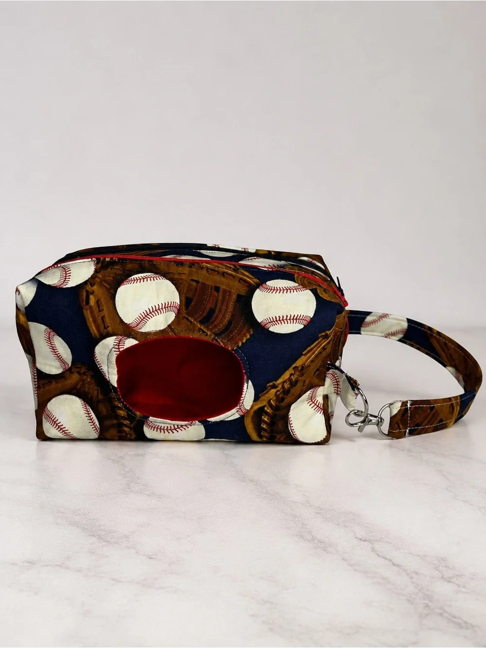 Handmade travel diaper bag double zipper bag